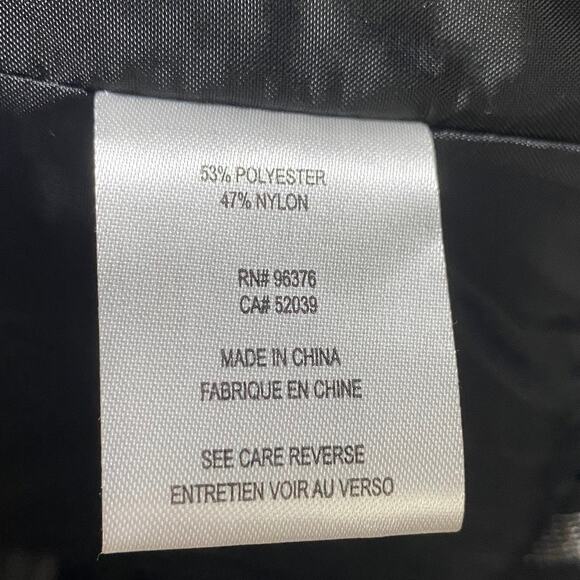 Samuel Dong Blazer Jacket Pleated Peplum Stitching Stripes Pattern Black Medium - Picture 7 of 7